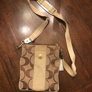 Coach Signature Crossbody Gold / Tan Bag